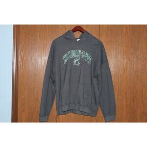Michigan State University Spartans Gray Green XL Men’s Women’s College Hoodie.